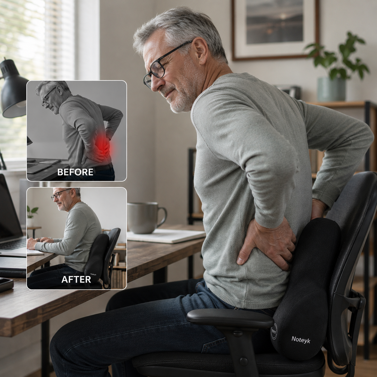 The All-Day Comfort Set: Memory Foam Lumbar & Neck