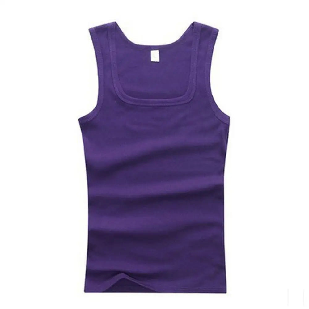 HOT Summer plus Size Male Clothes Tank Tops 100% Pure Cotton Sleeveless Fitness T-Shirt Elastic Bodybuilding Vest for Men Women