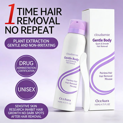 Hair Removal Mousse Pain Free Depilatory Underarm Leg Arm Body Long-Lasting Growth Inhibitor Smooth Skin Care Foam Mousse Spray