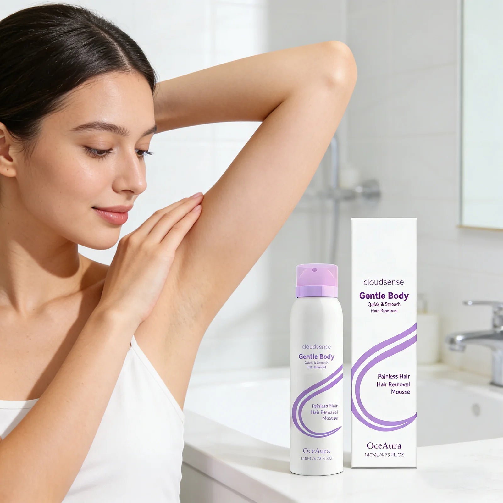 Hair Removal Mousse Pain Free Depilatory Underarm Leg Arm Body Long-Lasting Growth Inhibitor Smooth Skin Care Foam Mousse Spray